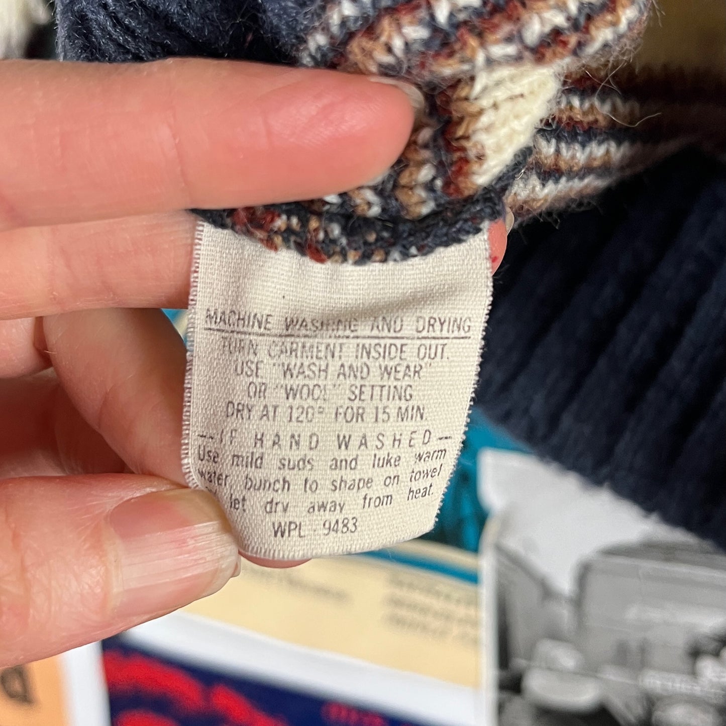 Vintage Kids 80s Fair Isle Style Robert Bruce Jumper Sweater Size 8 Ages 7-8