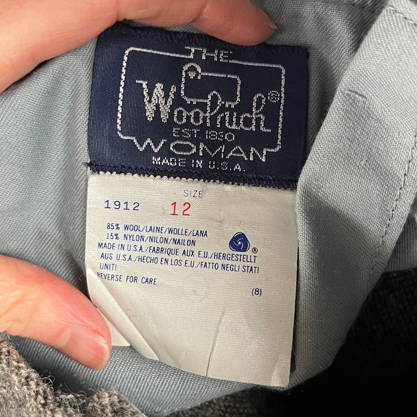 Vintage Women's 80s-90s Gray Tweed Woolrich Cropped Equestrian Style Breeches Trouser Pants 28" Waist