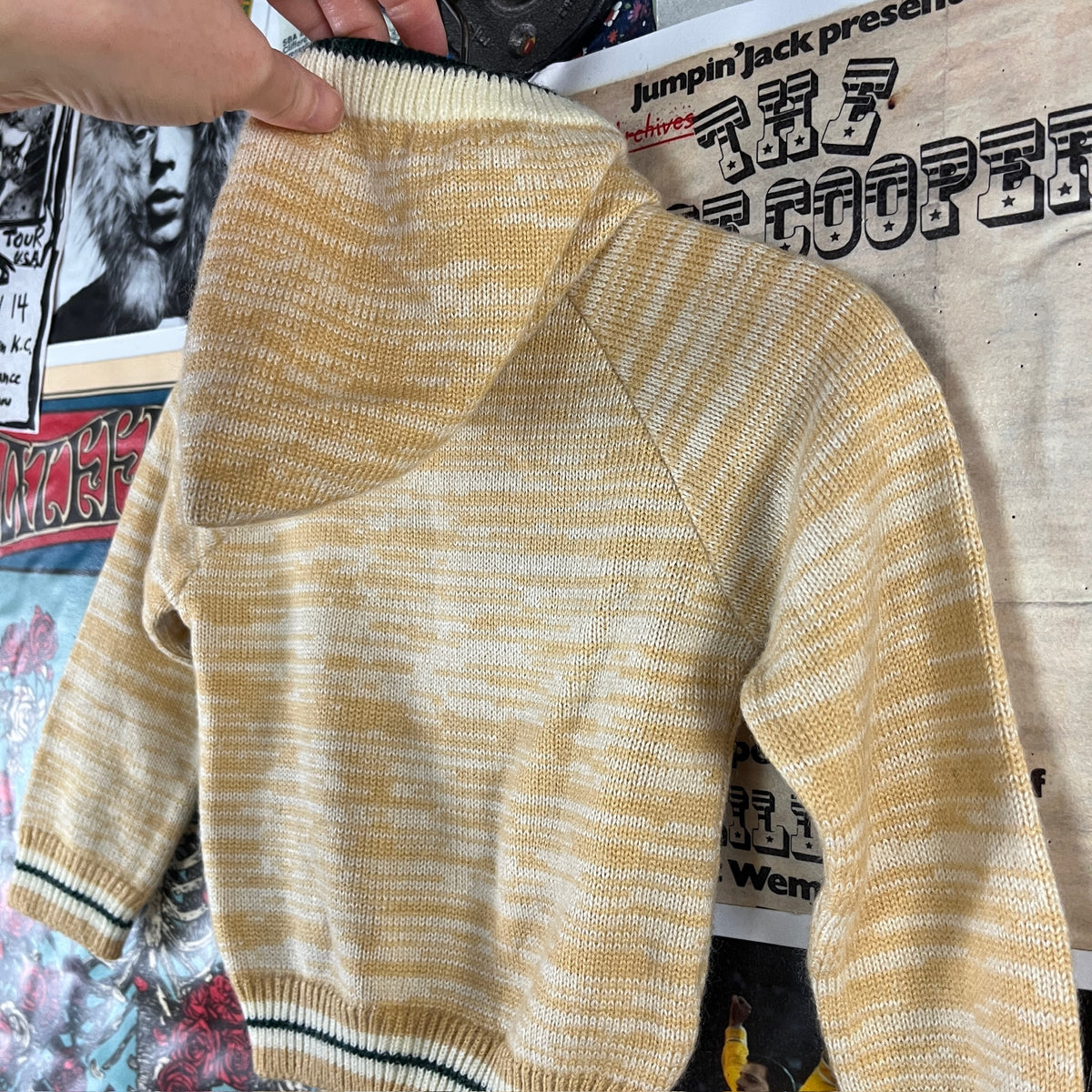 Vintage Baby Boy Kids 70s-80s Touchdown Football Hooded Sweater