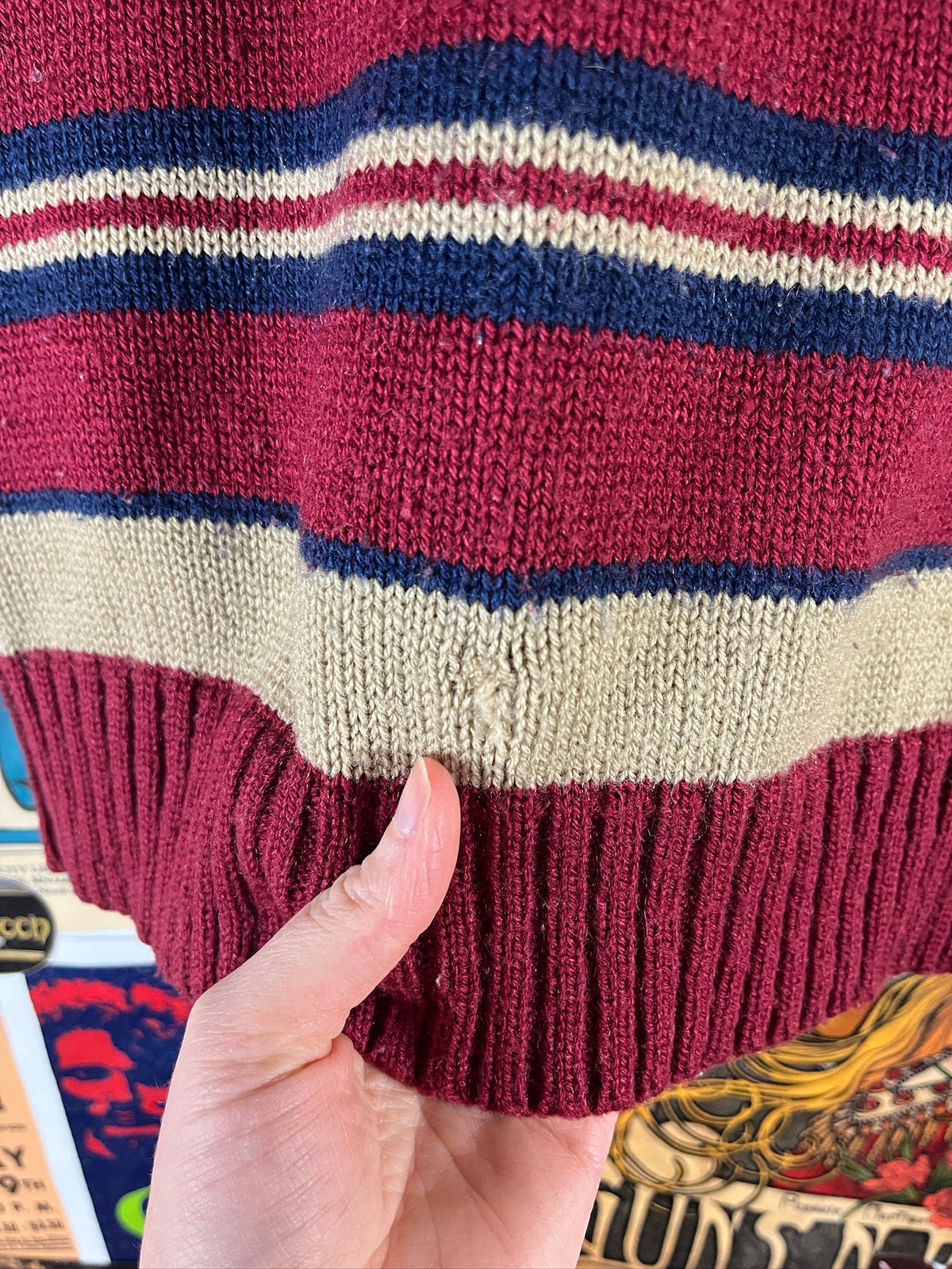 Vintage 80s Kids Striped Izod Lacoste Jumper Sweater Boy Size 10/12 Ages 8-10