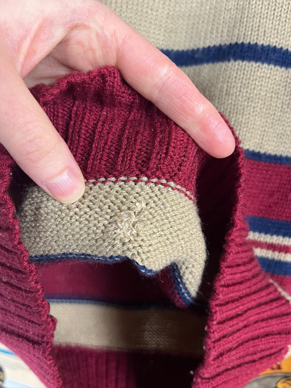Vintage 80s Kids Striped Izod Lacoste Jumper Sweater Boy Size 10/12 Ages 8-10