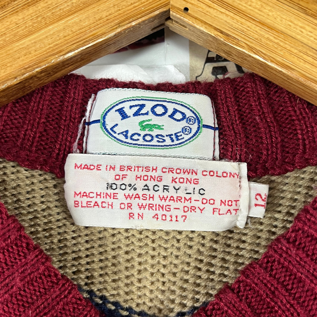 Vintage 80s Kids Striped Izod Lacoste Jumper Sweater Boy Size 10/12 Ages 8-10