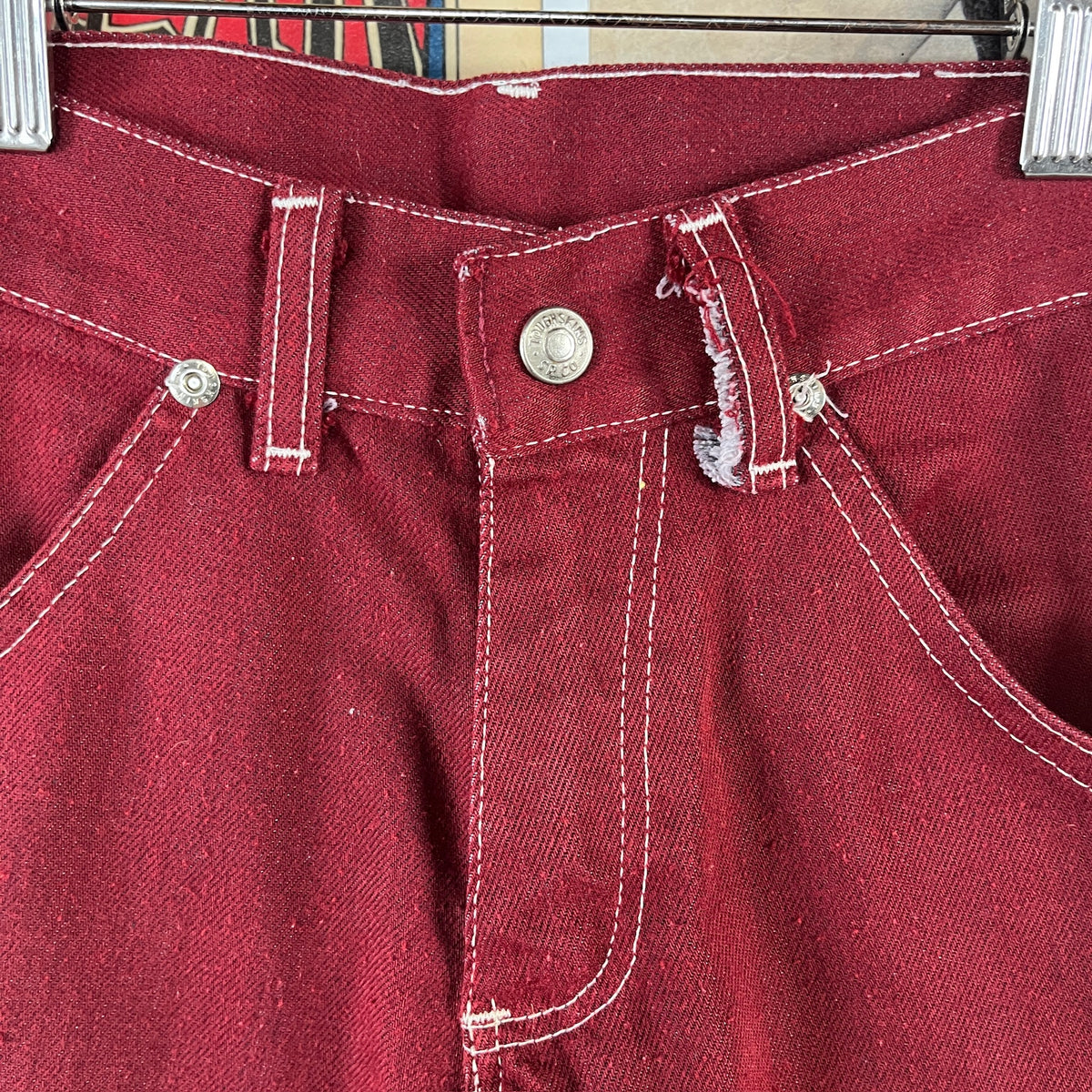 Vintage Kids 70s Red Sears Bootcut Pants Size 8 Slim Ages 7-8
