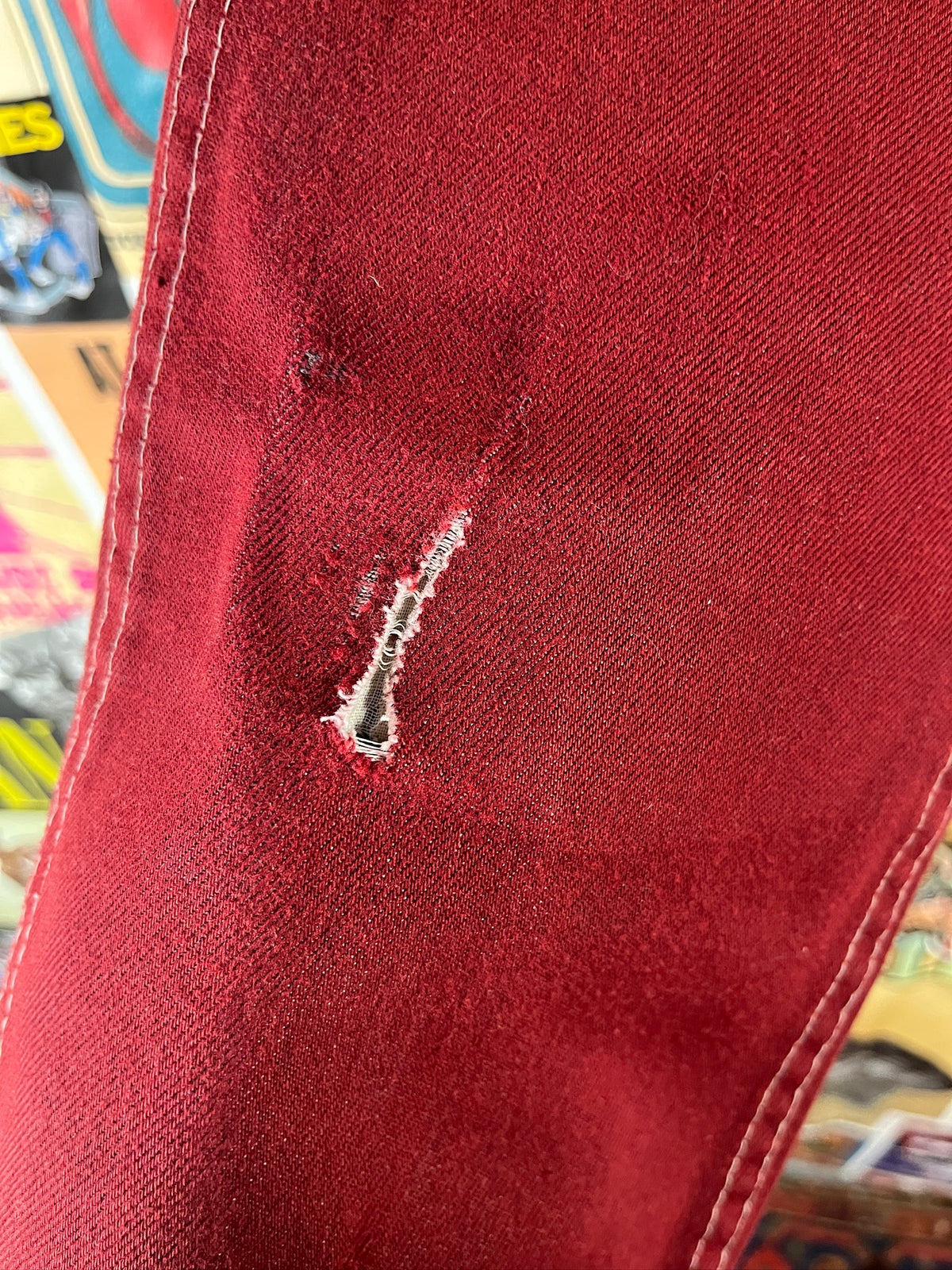 Vintage Kids 70s Red Sears Bootcut Pants Size 8 Slim Ages 7-8