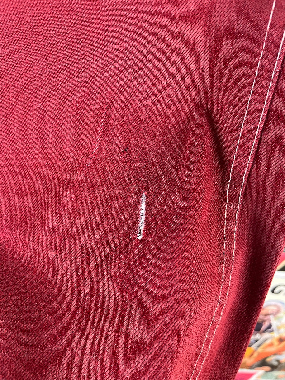 Vintage Kids 70s Red Sears Bootcut Pants Size 8 Slim Ages 7-8