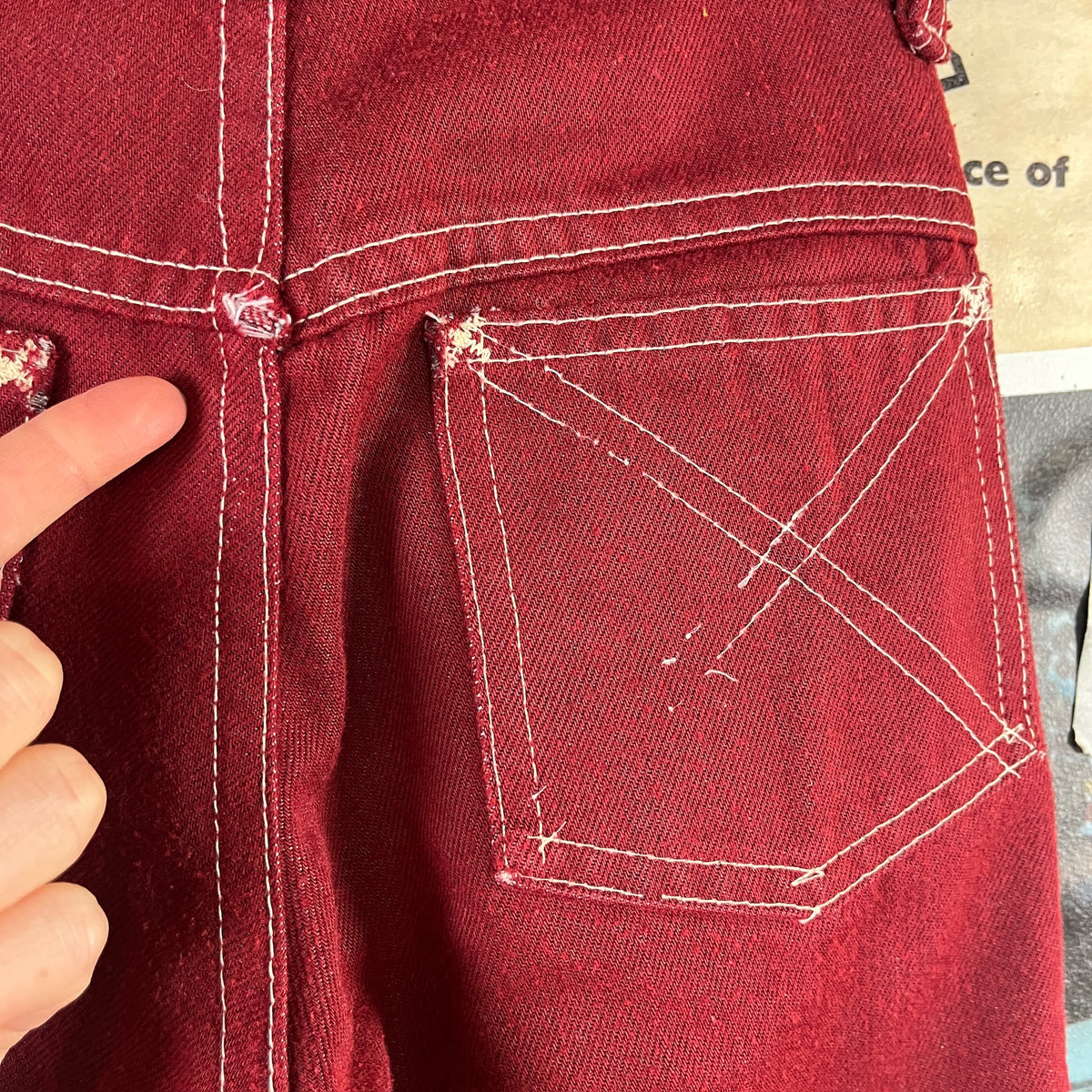 Vintage Kids 70s Red Sears Bootcut Pants Size 8 Slim Ages 7-8