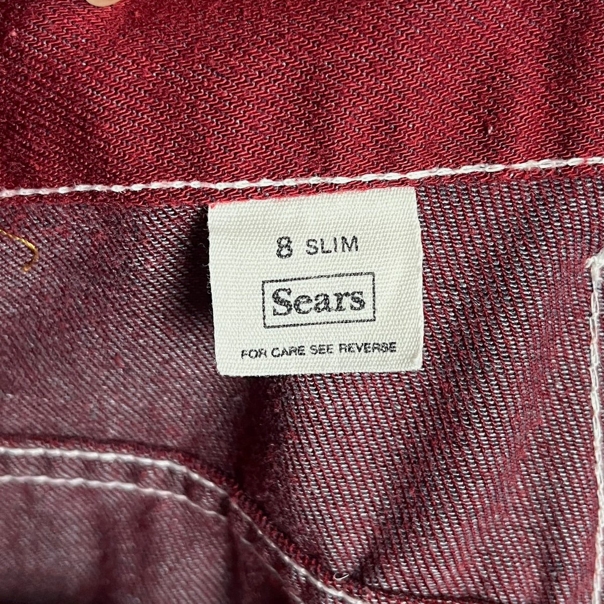 Vintage Kids 70s Red Sears Bootcut Pants Size 8 Slim Ages 7-8