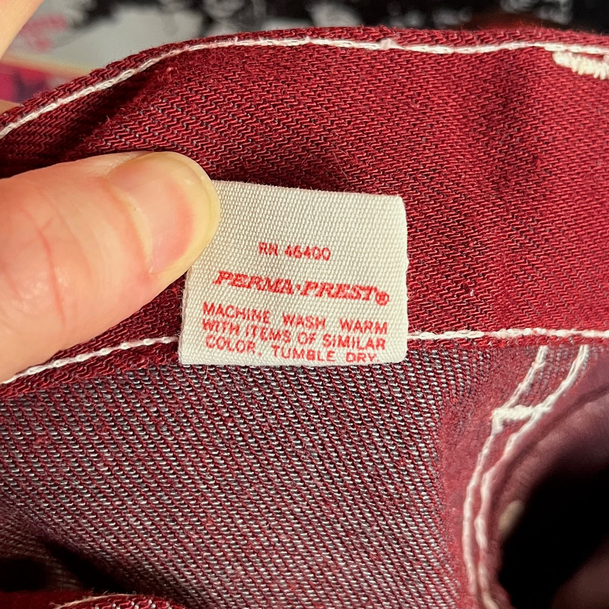 Vintage Kids 70s Red Sears Bootcut Pants Size 8 Slim Ages 7-8