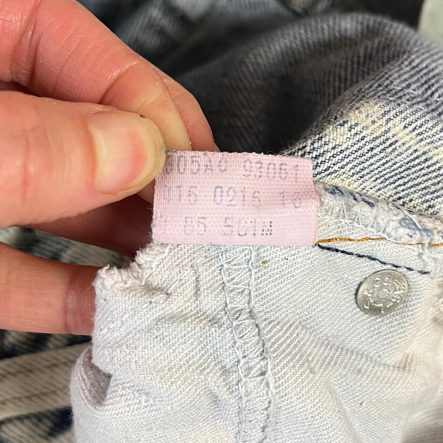 Vintage Kids 80s Acid Wash Betty Boop Hearts Patchwork Big E Levi's Denim Jeans 6X-7 Slim USA