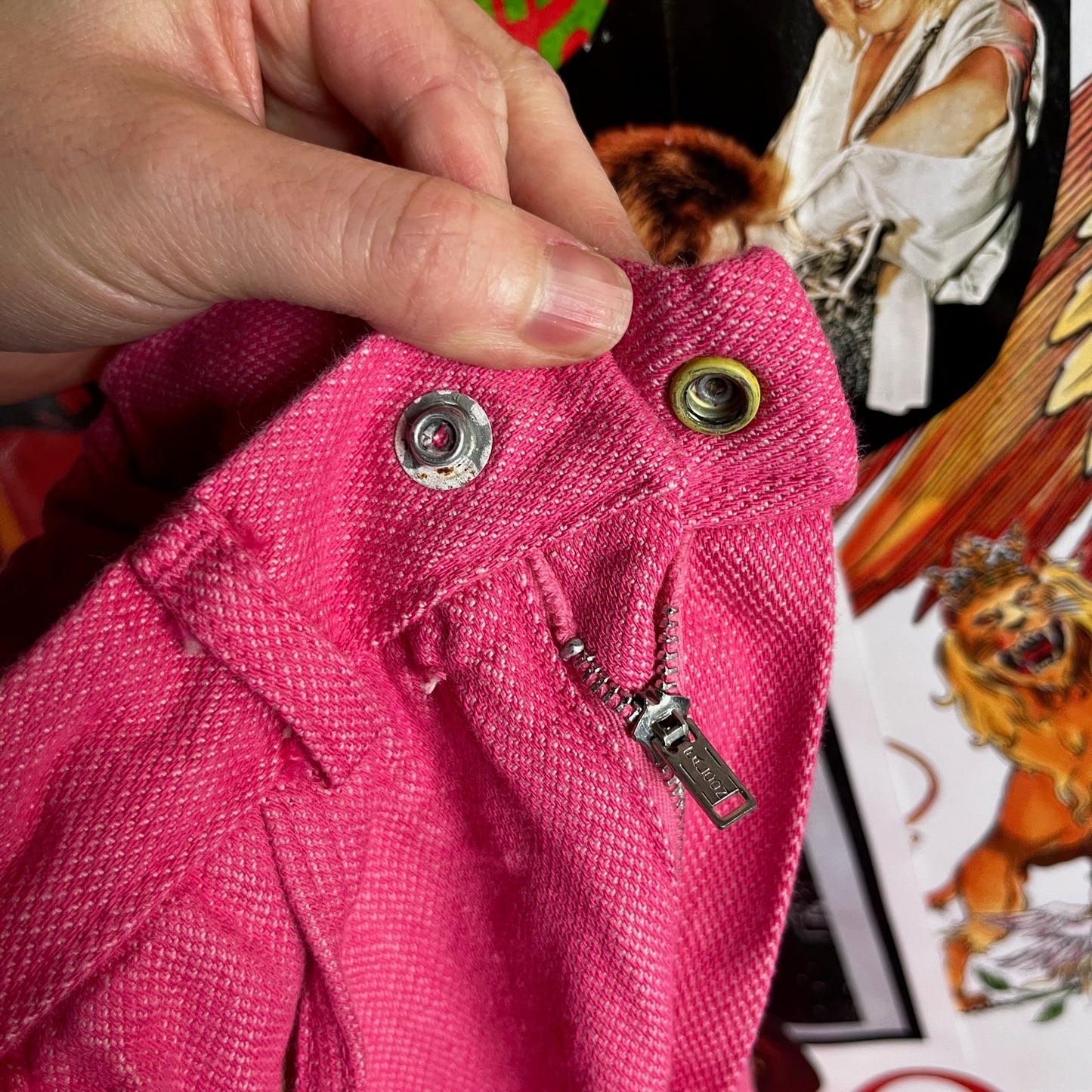 Vintage Toddler Girls Kids 60s-70s Retro Bright Pink Health-tex Ranch Togs Elastic Waist Pants Size 4 Slim Ages 3-4