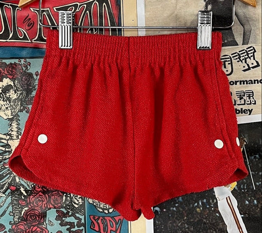 Red elastic kids vintage 90s Christian Dior shorts.